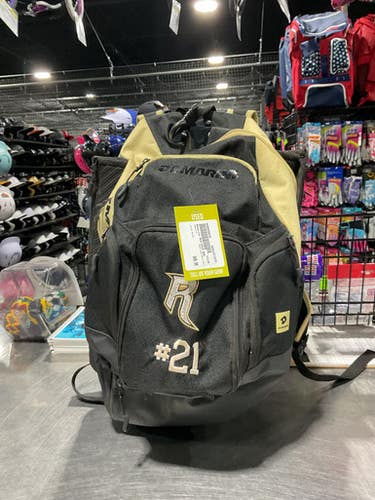 Used Demarini BLK/GOLD BAG BB/SB Player Backpack Black 11834-S000048816