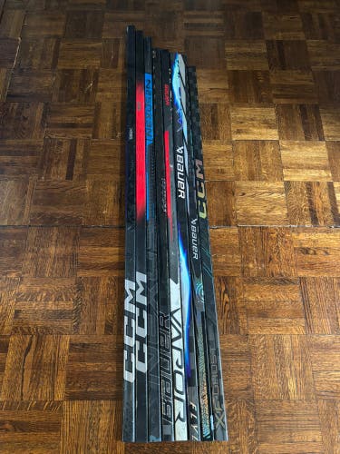Bundle of 8 Broken Hockey Stick Shafts Bauer CCM