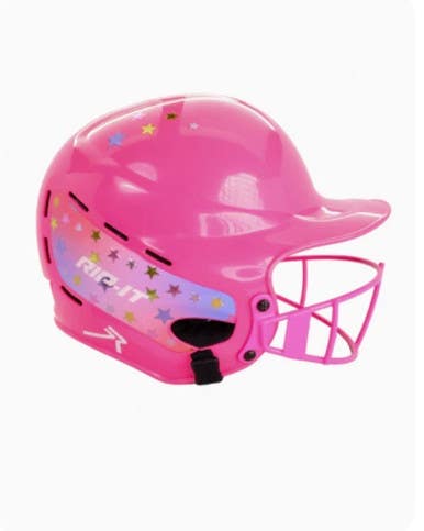 New PINK PLAY BALL STARLIGHT SOFTBALL HELMET 11834-RIPPBH-SL-PK
