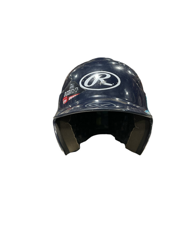 Used Rawlings NAVY HELMET 6.5-7.5 Batting Helmet No Mask Navy Blue One Size 11834-S000048391