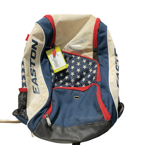 Used Easton BACKPACK R/W/B BB/SB Player Carry Bag Navy Blue 11834-S000048392