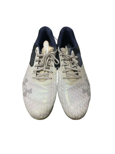 Used Under Armour Soccer Cleats White Senior 14 11834-S000048464