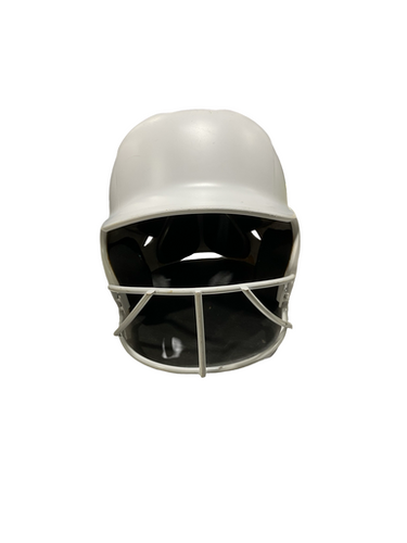 Used Easton WHT HELMET Batting Helmet w/Mask White One Size 11834-S000048604