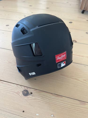 7 3/8 Rawlings Pro S100 Batting Helmet Matte Black (New)