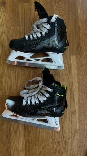 Bauer Elite Hockey Goalie Skates Regular Width Size 2 (Used)