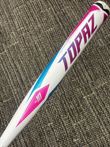 White 2022 Easton Topaz Alloy Bat (-10) Alloy 22 oz 32" (Used)