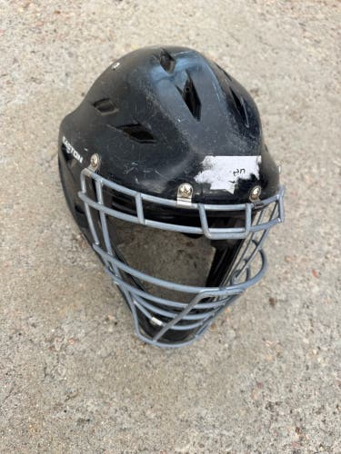 Used Easton BLACK MAGIC Catchers Helmet w/Mask Black 6 1/8 - 7 1/4