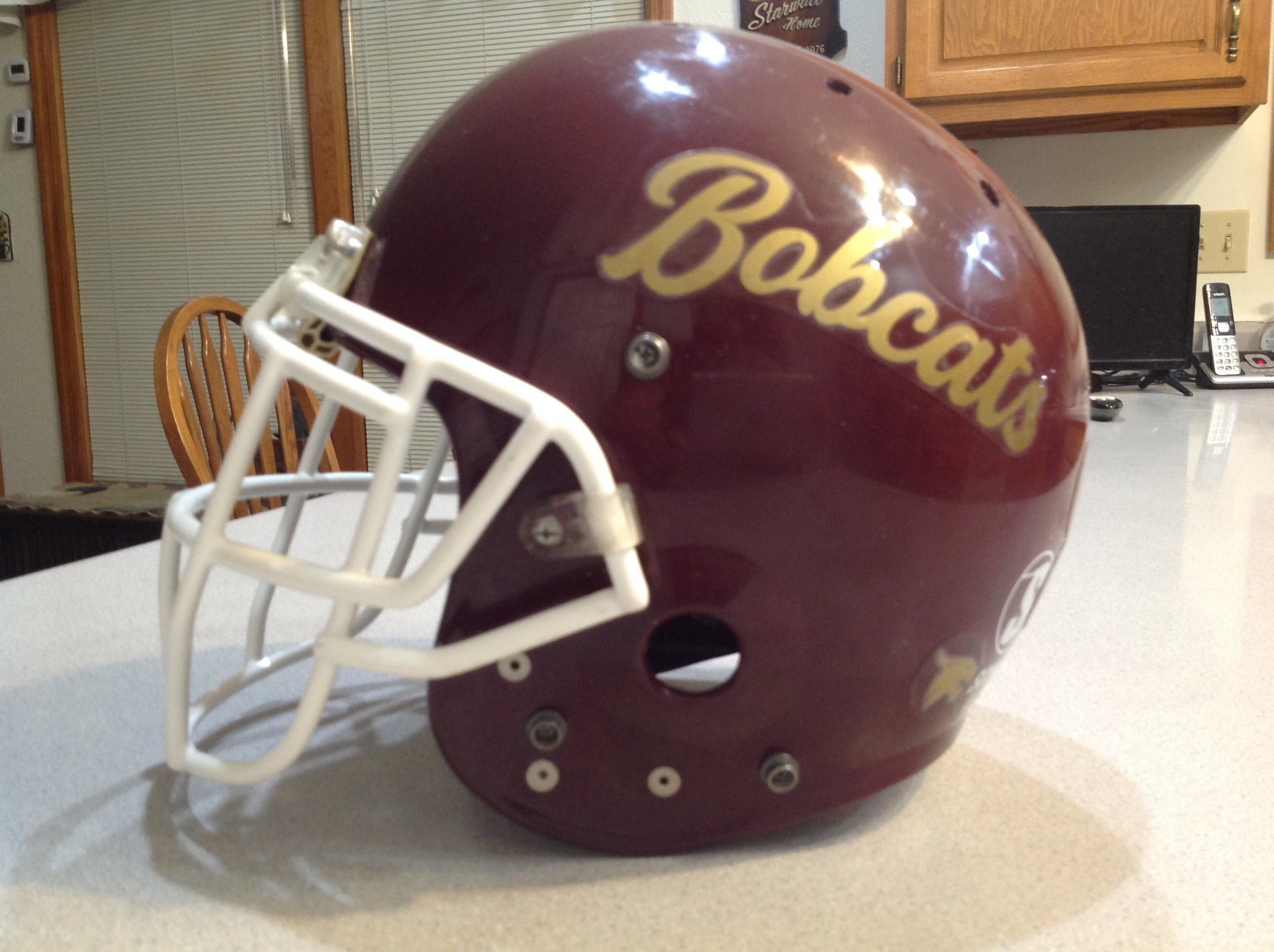 bobcats football helmet Montana State Mini Speed the S2BD SW SP type face mask Texas State University Bobcats Football