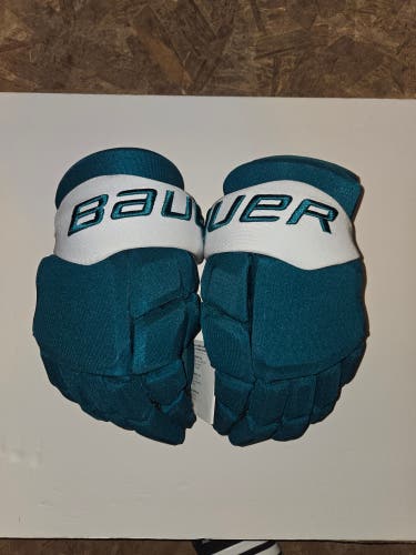 San Jose Sharks Supreme Mach Pro Gloves 14" Pro Stock New