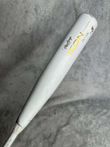 2024 Rawlings Icon Composite Bat USSSA Certified (-5) Composite 26 oz 31" (Used)