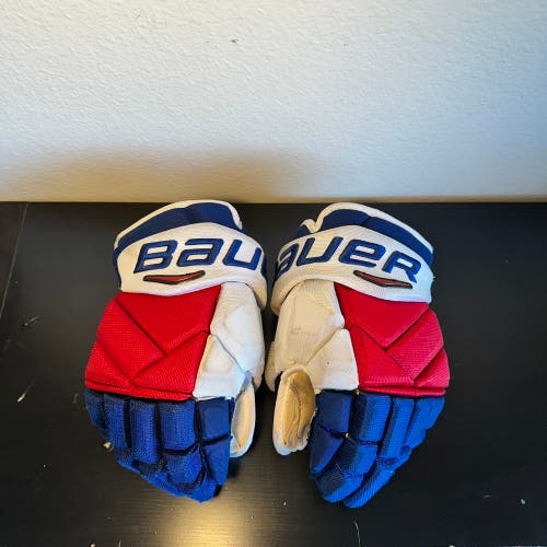 New York Rangers Staal - Bauer Vapor 1X Pro Gloves 14" Pro Stock (Used)