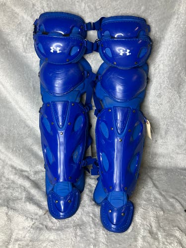 Blue Adult Under Armour Catcher's Leg Guard (Used)