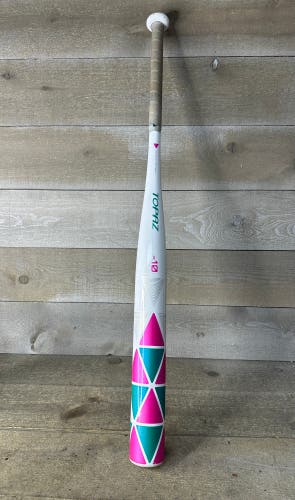 Easton Topaz Fast Pitch Softball Bat 33in 23oz -10  2 1/4” White Pink Teal