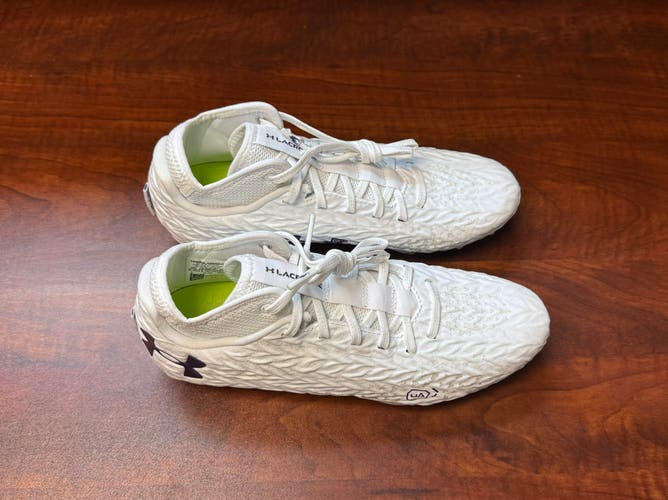 Under Armour Team Spotlight Lacrosse Cleats - White - Men's Size 7