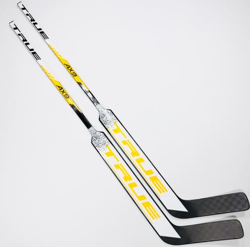 New 2-Pack Custom Black & Gold True AX9 Goalie Stick-Regular-31" Shaft-25" Paddle