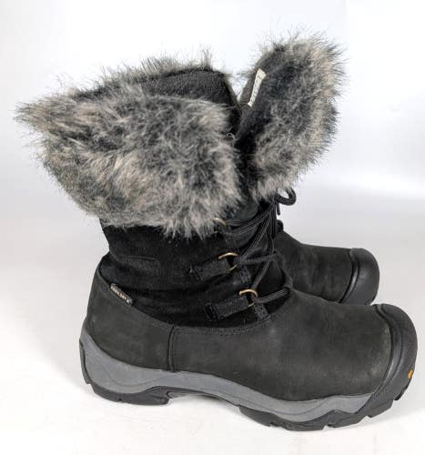 KEEN Helena Women's Waterproof Insulated Leather Boots Faux Fur Lace Up Size 6.5