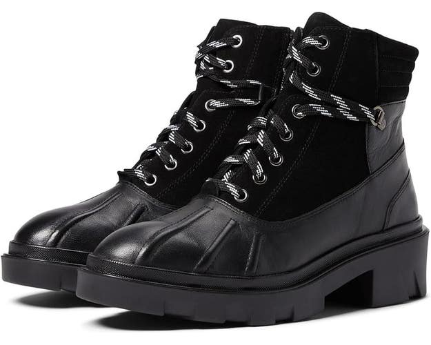 Faryl by Farylrobin Wilma Boots Womens 11 Black Leather Round Toe Ankle JOBB1581