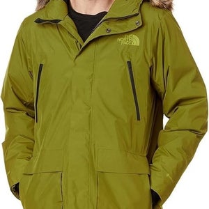 The North Face Arctic GORE-TEX Parka Jacket Men 2XL Sulphur Moss Full Zip ASM130
