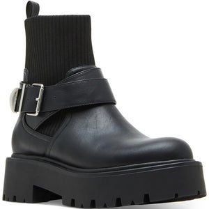 Madden Girl Cryptic CCRY01J1 Boots Women's US 9 Black Leather Platform VER055