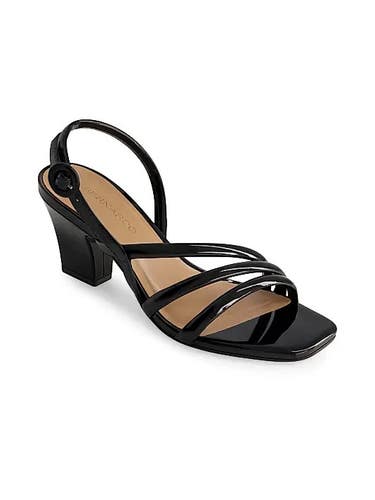 Bernardo Naples Sandals Women's US 6.5 Black Patent Leather Slingback VER131