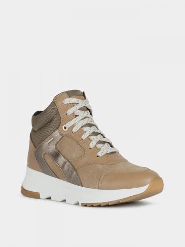 Geox Falena ABX Boots Women's 9 Tobacco Waterproof Round Toe Ankle ZOGG1647