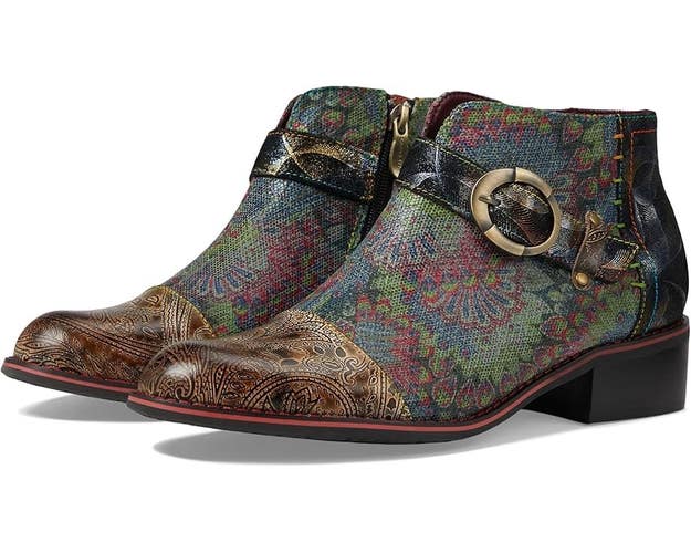 L'Artiste by Spring Step Georgiana-Scope Women 6.5-7 Olive Western Boot ZOGG1697