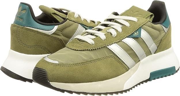 Adidas Originals Retropy F2 Sneaker Mens US 7.5 Olive Green Suede Shoes ZOGG1731