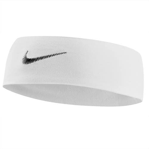 Nike Fury Headband Men's White Black Swoosh Stretch Dri-FIT Activewear DSGL828