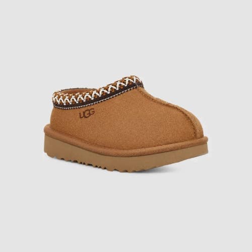 UGG Tasman II 1019066T-CHE Slippers Toddler 11M Chestnut Suede Slip On RHS8034