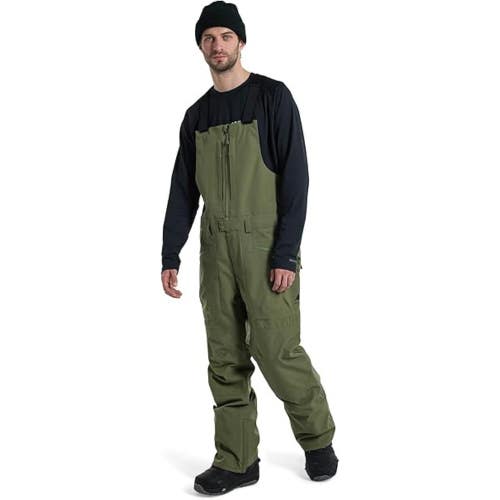 Burton Reserve Snow Bibs Men's XL Forest Moss Waterproof Straight Leg DSGL1003