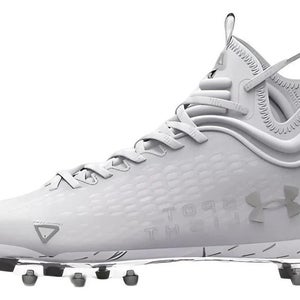 Under Armour Spotlight Lux MC 2.0 3025082-100 Mens White Football Cleats RHS8055