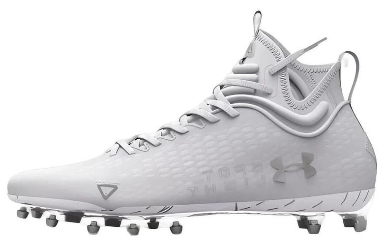 Under Armour Spotlight Lux MC 2.0 3025082-100 Mens White Football Cleats RHS8055