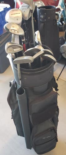 FULL SET MEN'S 14 PIECE GOLF SET 4 WOODS 8 MATCH IRONS SW PUTTER  CART BAG AZ326