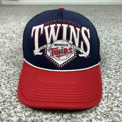 Minnesota Twins Hat Cap Snap Back Mens One Size Blue MLB Baseball '47 Trucker