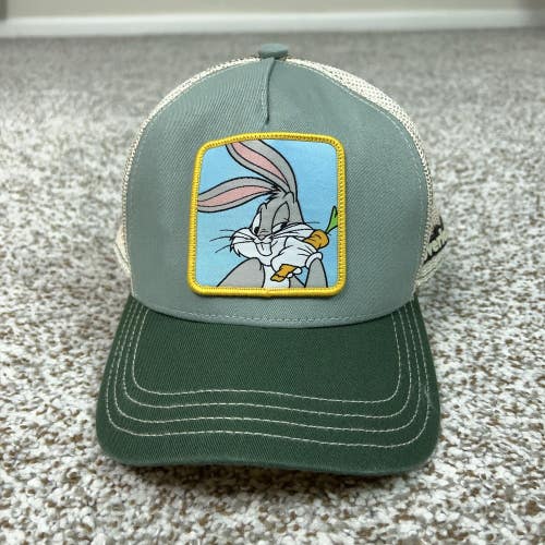 Overlord Looney Tunes Bugs Bunny Hat Cap Snap Back Mens One Size Green Trucker