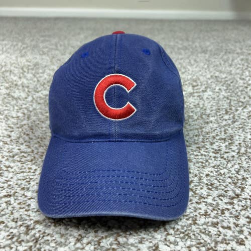 Chicago Cubs Hat Cap Strap Back Mens One Size Blue MLB Baseball Genuine Dad Logo