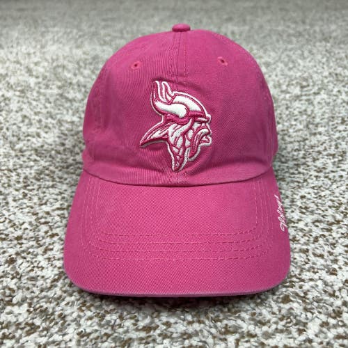 Minnesota Vikings Hat Cap Strap Back Womens One Size Pink NFL Football '47 Sport