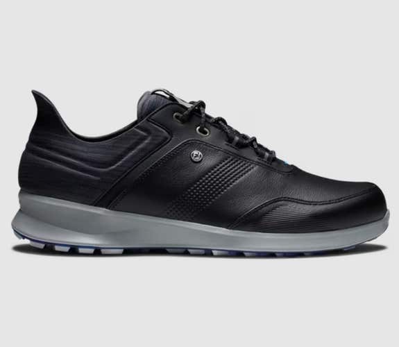 Footjoy Stratos Golf Shoes (Black/Blue Jay, 9, Medium, PREVIOUS SEASON) 2022 NEW