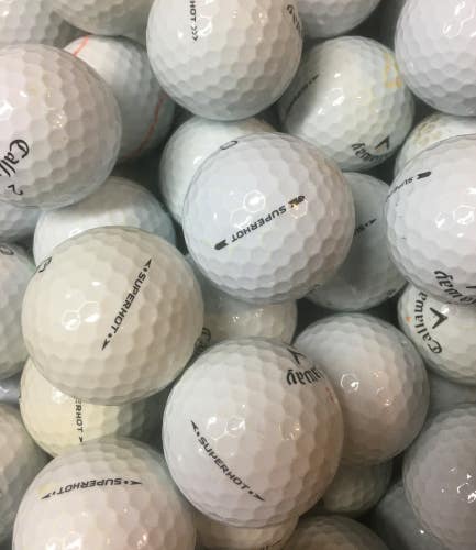 6 Dozen Near Mint White Callaway Superhot AAAA Used Golf Balls