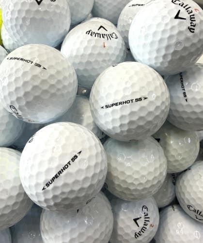 24 Near Mint White Callaway Superhot 55 AAAA Used Golf Balls