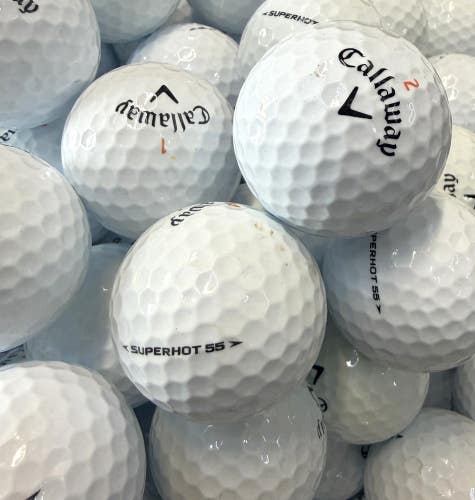 24 Premium AAA White Callaway Superhot 55 Used Golf Balls