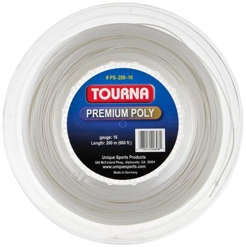 Tourna Premium Poly 16g Reel Tennis String Reel,  Pearl