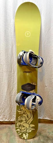 Burton Troop 154cm Twin-Tip All-Mountain Snowboard Burton Syncro Bindings M LOOK