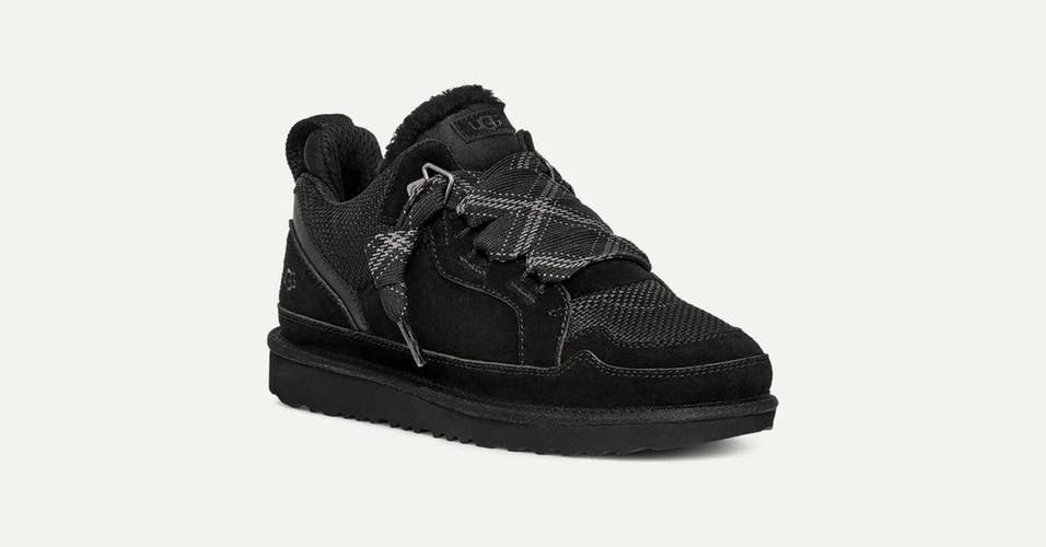 UGG Lowmel 1152410K-001 Sneakers Kids Black Suede Comfort Versatile Shoes GUG74