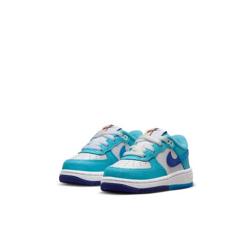 Nike Force 1 LV8 2 DX2165-100 Sneakers Toddler White Blue Lifestyle Shoes HTAT31
