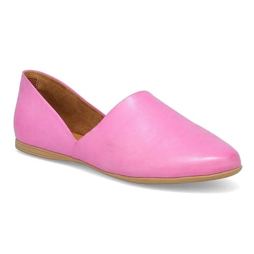 Miz Mooz Kimmy Flats Womens US 7.5 Fuchsia Leather Almond Toe Slip-On RHS5345