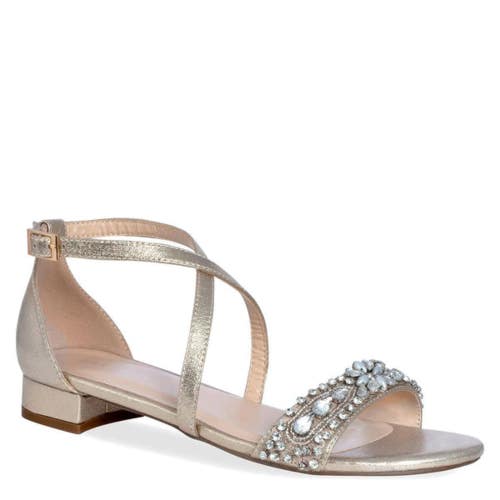 Paradox London Elyse Sandals Women's US 9.5 Gold Block Heel Ankle Strap ZAP1973