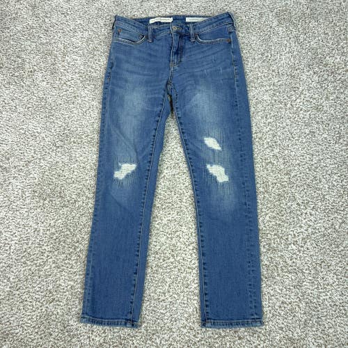 Pilcro and the Letterpress Anthropologie Jeans Womens 26 Blue Slim Boyfriend