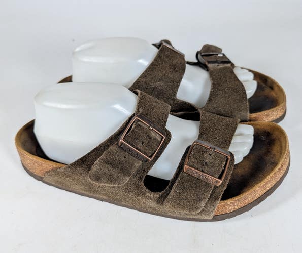 Birkenstock Arizona Mocha Brown Suede Leather Sandals Mens Size 43 / 10