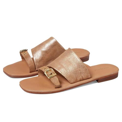 Free People Mila Minimal Sandals Women's Rose Gold Leather Slip On Slid NCZ100